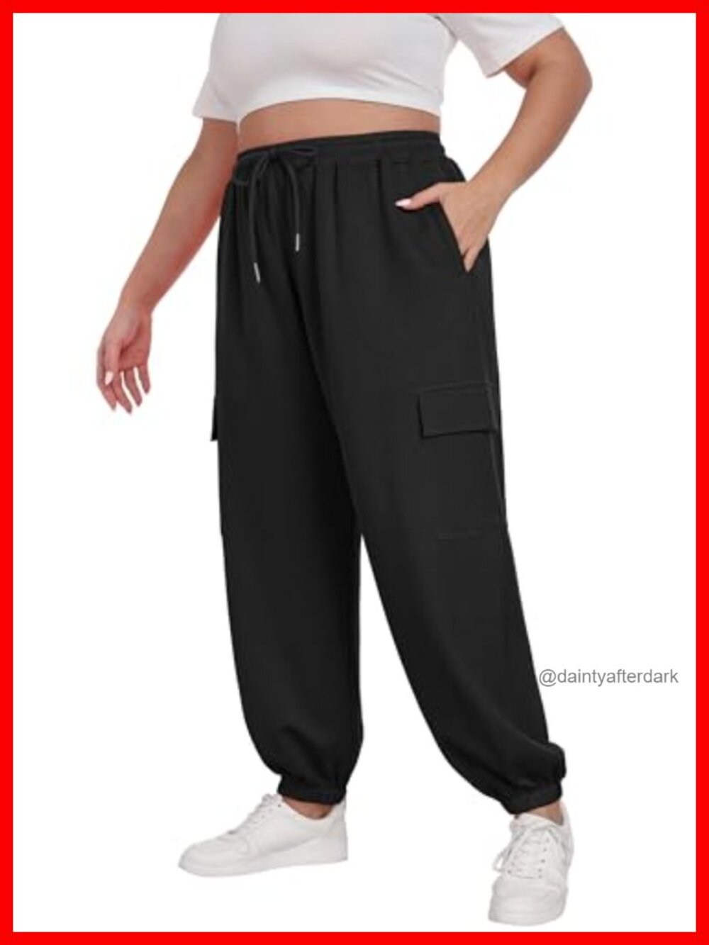 Plus Size Cargo Joggers Baggy Sweatpants with Pockets